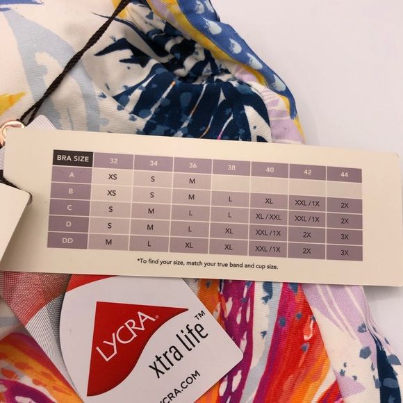 Calia Carrie Underwood High Neck Tankini Top in Watercolor Palms size XS NWT - Picture 6 of 9